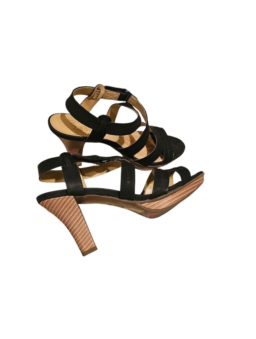 Black Strappy High Heel Sandals By Naturalizer